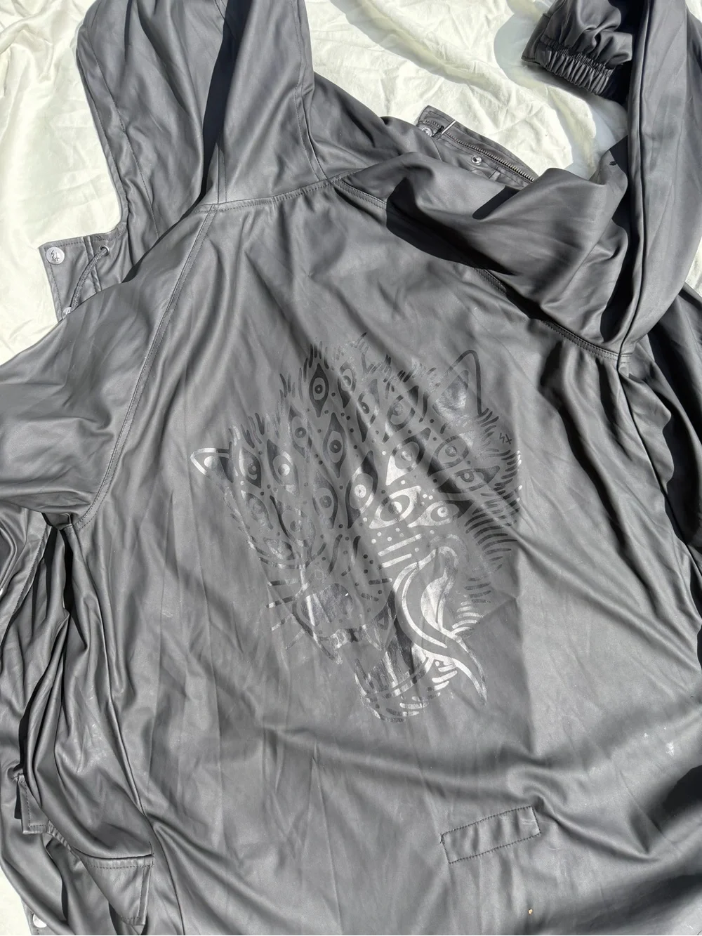 Men's Black Hooded Raincoat - Lightweight Waterproof Shell
